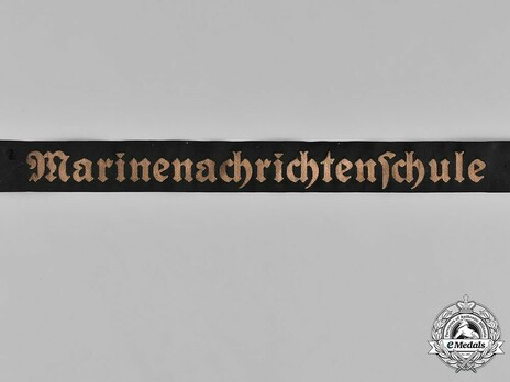 Kriegsmarine Marinenachrichtenschule Cap Tally Ribbon Obverse