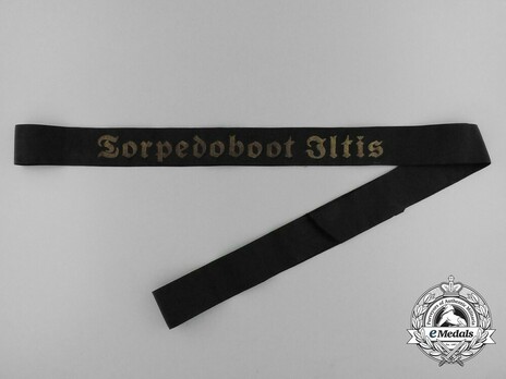 Kriegsmarine Torpedoboot Iltis Cap Tally Ribbon Obverse