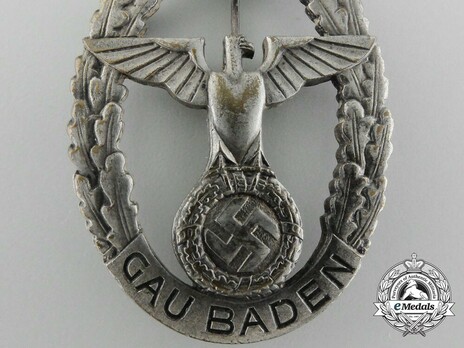 Gau Honour Badge Baden, in Silver, Large Obverse