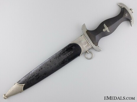 Allgemeine SS M33 Early Pre-RZM Mark Service Dagger (by Carl Eickhorn) Obverse in Scabbard