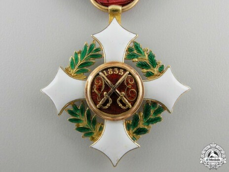 Military Order of Savoy, Type II, Knight (in gold) Reverse