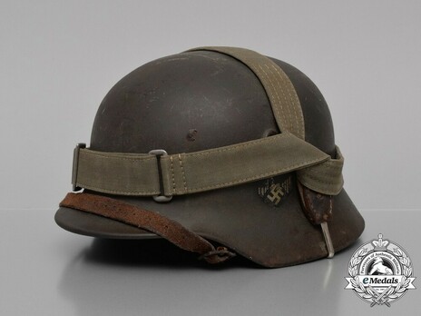 German Army Steel Helmet M40 (Camouflage Strap version) Profile