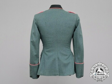 German Army Armoured Officer's Piped Field Tunic Reverse