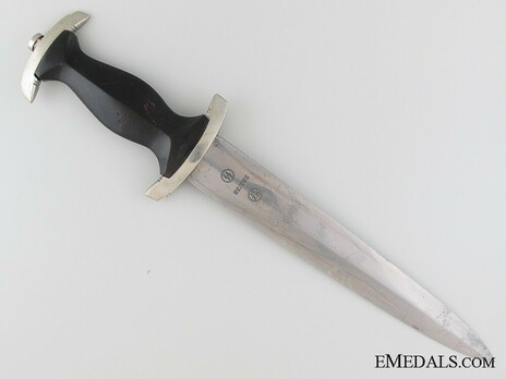 Allgemeine SS M33 RZM Marked Service Dagger (by Unknown Maker 285) Reverse