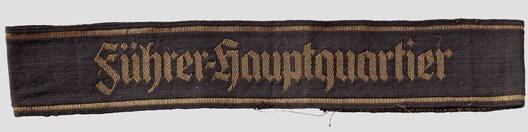 German Army Führerhauptquartier Cuff Title (1st version) Obverse