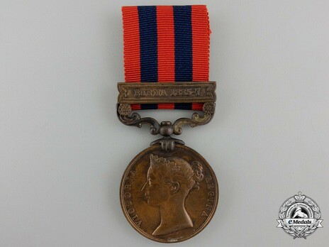 Bronze Medal (with "BURMA 1885-7" clasp) Obverse