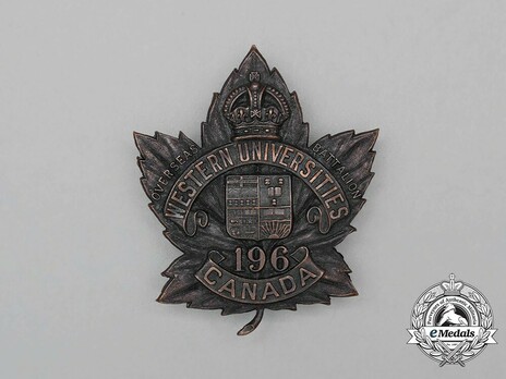 196th Infantry Battalion Other Ranks Cap Badge Obverse