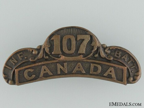 107th Infantry Battalion Other Ranks Shoulder Title Obverse