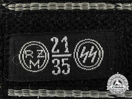 Allgemeine SS 83rd Standarte Cuff Title Reverse