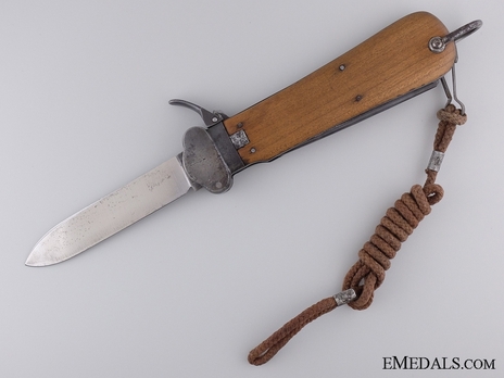 Luftwaffe Gravity Knife (Wartime "Take-Down" version) Reverse