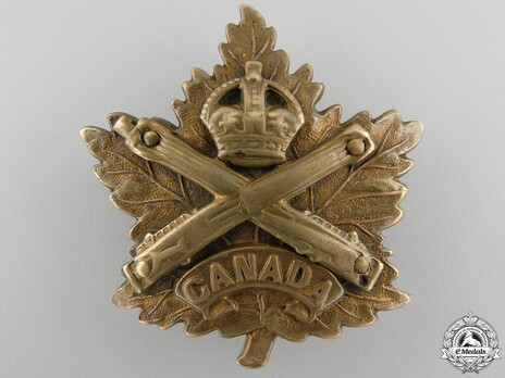 Eaton's Machine Gun Battery Other Ranks Cap Badges (with Crossed Guns Design) Obverse