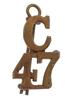 47th Infantry Battalion Other Ranks Collar Badge Obverse