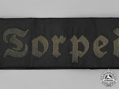 Kriegsmarine 1. Torpedobootshalbflottille Cap Tally Ribbon Detail