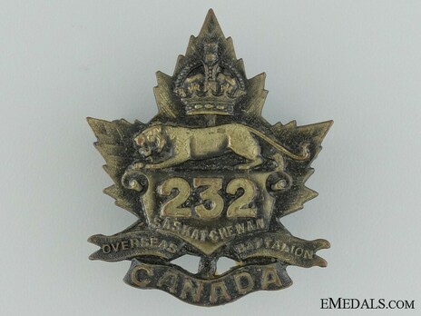 232nd Infantry Battalion Other Ranks Cap Badge Obverse