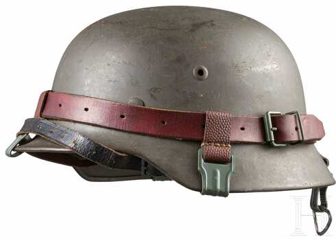 German Army Steel Helmet M35 (Camouflage Strap version) Left