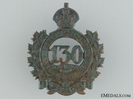 130th Infantry Battalion Other Ranks Cap Badge Obverse