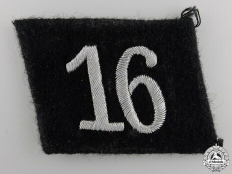 Allgemeine SS 16th Standarte Unit Collar Tab Obverse