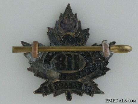 118th Infantry Battalion Other Ranks Cap Badge Reverse