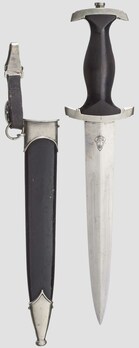 Allgemeine SS M33 Early Pre-RZM Mark Service Dagger (by Heinrich Böker) Reverse with Scabbard