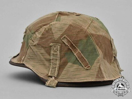 German Army Steel Helmet M40 (Camouflage Cover version) Left Side