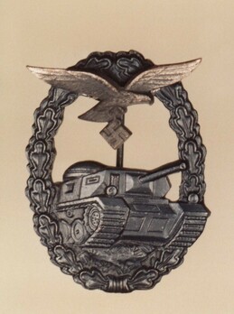 Luftwaffe Panzer Assault Badge, in Black