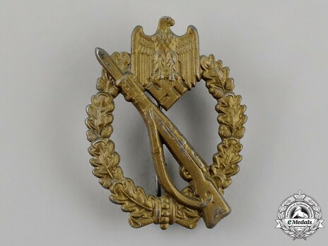 Infantry Assault Badge, by Brüder Schneider (in bronze) Obverse