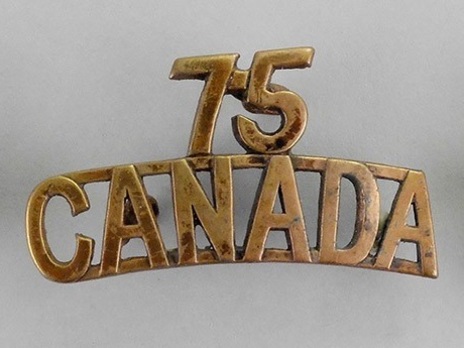 75th Infantry Battalion Other Ranks Shoulder Title Obverse