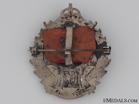 163rd Infantry Battalion Officers Cap Badge Reverse