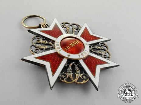 Order of the Romanian Crown, Type I, Civil Division, Grand Cross Reverse