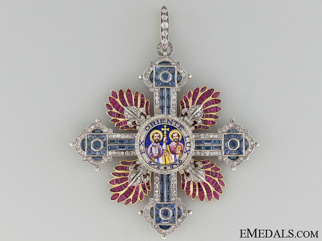 Order of Saints Cyril and Methodius, Cross (with brilliants) Obverse