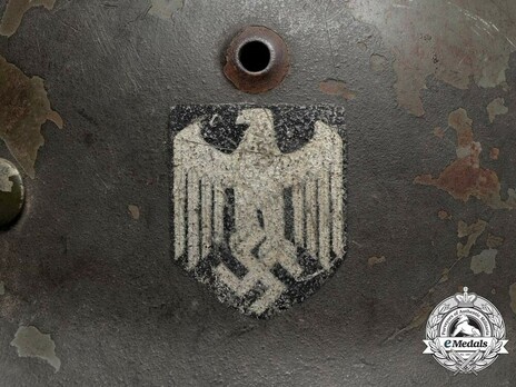 German Army Steel Helmet M35 (Single Decal version) Eagle Decal