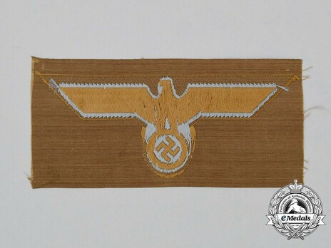 Afrikakorps Heer NCO/EM's Breast Eagle (Rectangular Backing version) Reverse