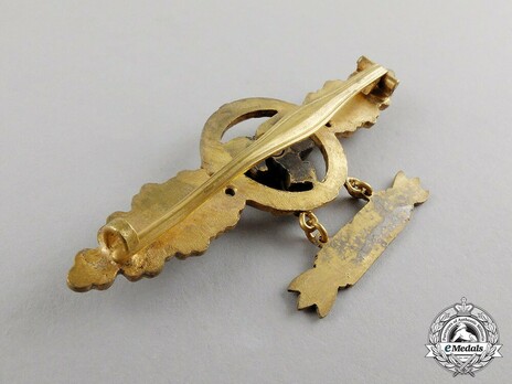 Transport & Glider Clasp, in Gold (with "200" pendant) Reverse