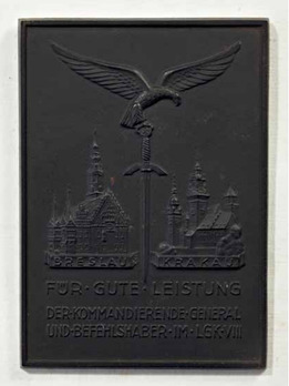 Honour Plaque of Air District VIII Obverse