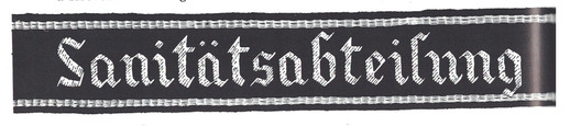 SS-TV Sanitätsabteilung Cuff Title Obverse