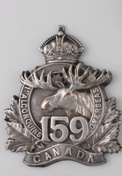 159th Infantry Battalion Officers Cap Badge Obverse