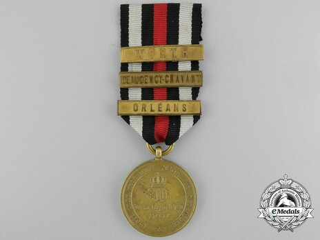 Prussian Campaign Medal, for Combatants (with clasps)