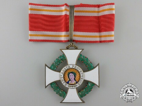 Order of Saint Agatha, Commander Obverse with Ribbon