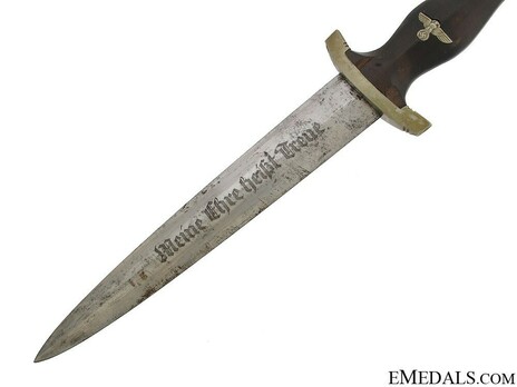 Allgemeine SS M33 Early Pre-RZM Mark Service Dagger (by Gottlieb Hammesfahr) Obverse Blade Detail