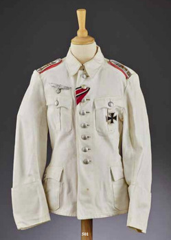 German Army Officer's New Style White Summer Tunic Obverse