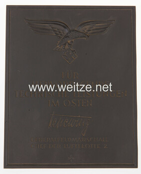 Honour Plaque of Air Fleet 2 Obverse