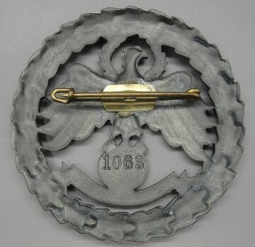 Tyrolean Marksmanship Gau Master Shooting Badge, Type III Reverse