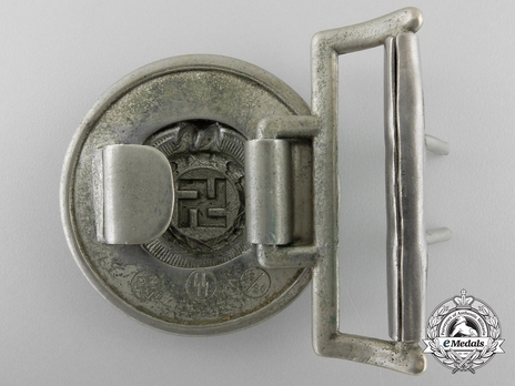 Allgemeine SS Officer's Belt Buckle, by Overhoff & Cie. (nickel-silver) Reverse