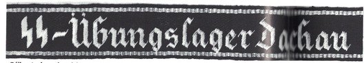 SS-TV Training Camp Dachau Permanent Personnel Cuff Title Obverse