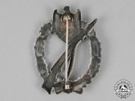 Infantry Assault Badge, by J. Feix (in silver) Reverse