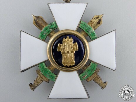 Order of the Roman Eagle, Commander Cross (with wreath and swords) Reverse