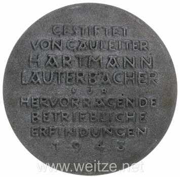 Dr. Fritz Todt Prize of Gau South-Hanover-Brunswick Reverse