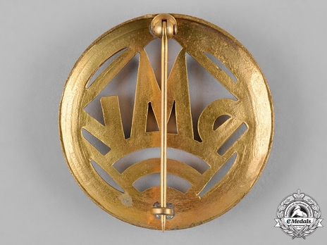 German Motorsports Organization, Achievement Badge, in Gold Reverse