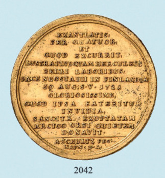 Peace of Nystad, Silver Medal Reverse