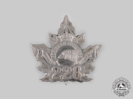 228th Infantry Battalion Officers Cap Badge Obverse